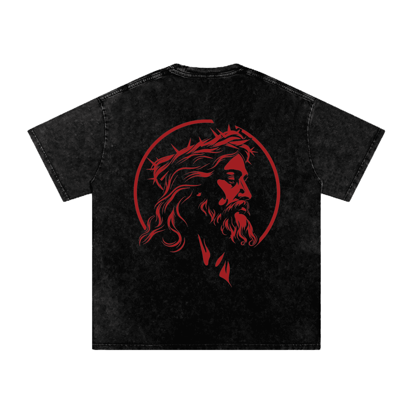 Eternal Pump Cover in Black, crown of thorns back print