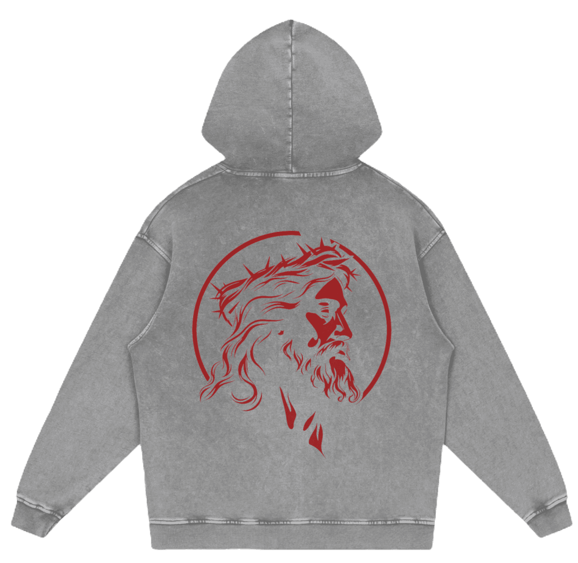 Eternal Pump Hoodie in Gray, crown of thorns back print