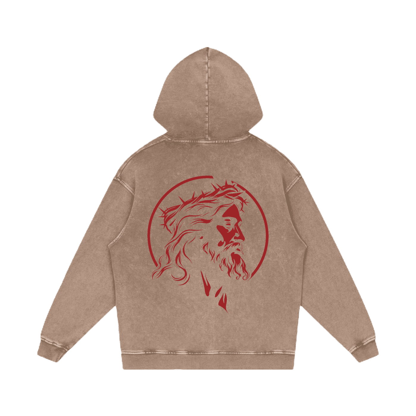 Eternal Pump Hoodie in Sand, crown of thorns back print